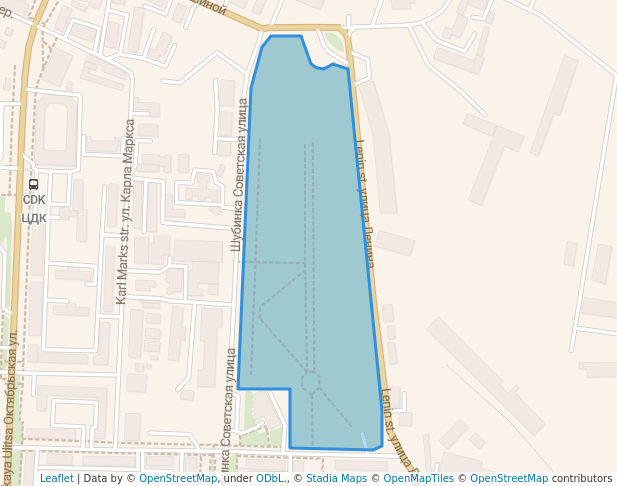 walking in ГорСад map in Belovo