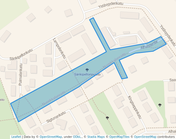 Sänkipellonpuisto in Raisio | Map and Routes