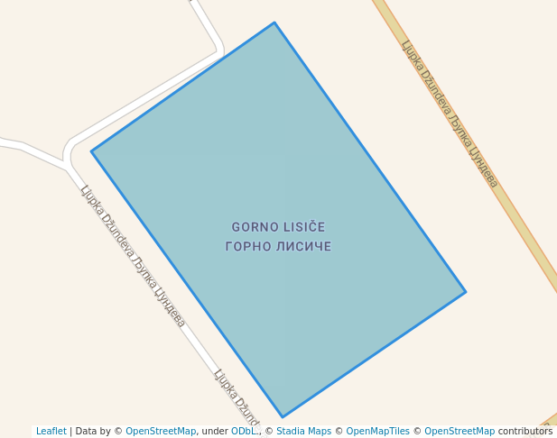 walking in Парк Бановина map in Skopje