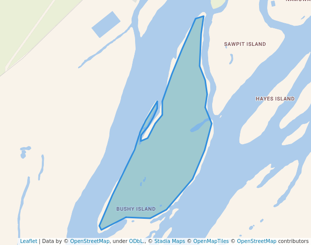 walking in Tidewater Provincial Park map in Moosonee