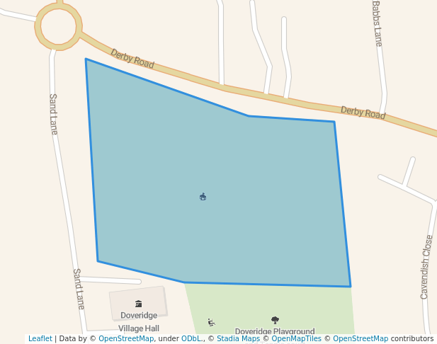 walking in Doveridge Park map in Doveridge
