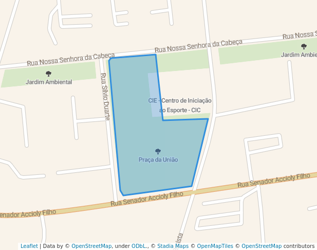 walking in Praça da União map in Curitiba