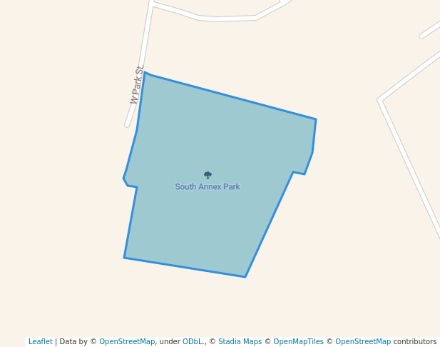 walking in South Annex Park map in McGehee