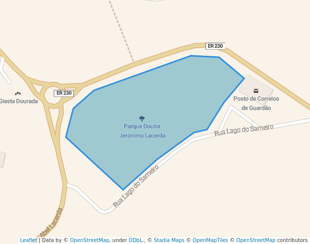 walking in Parque Doutor Jerónimo Lacerda map in Campo de Besteiros