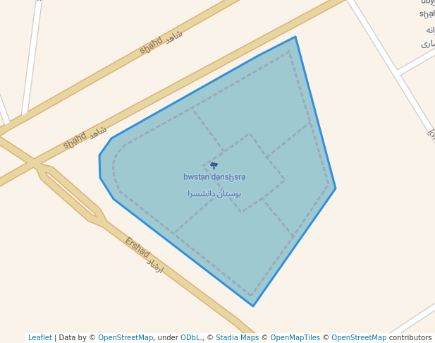 walking in بوستان دانشسرا map in میانه