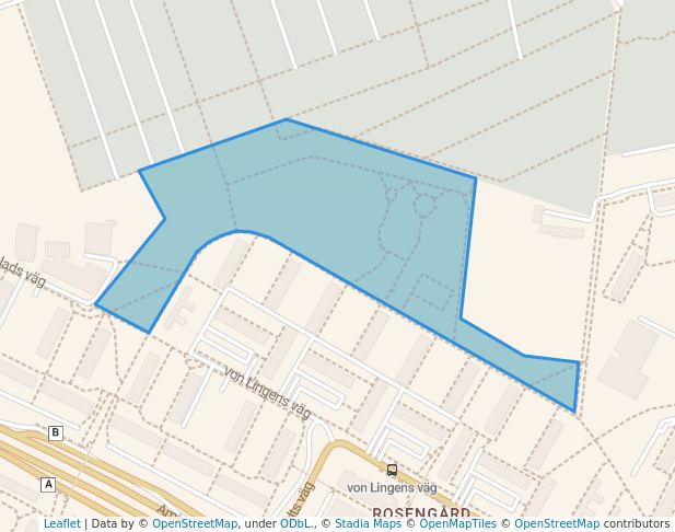 walking in Cronheimsparken map in Malmö