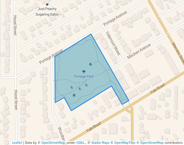 walking in Portage Park map in Chilliwack