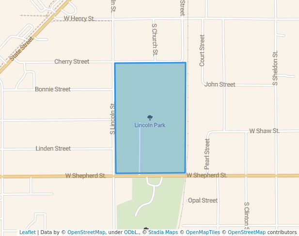 walking in Lincoln Park map in Charlotte