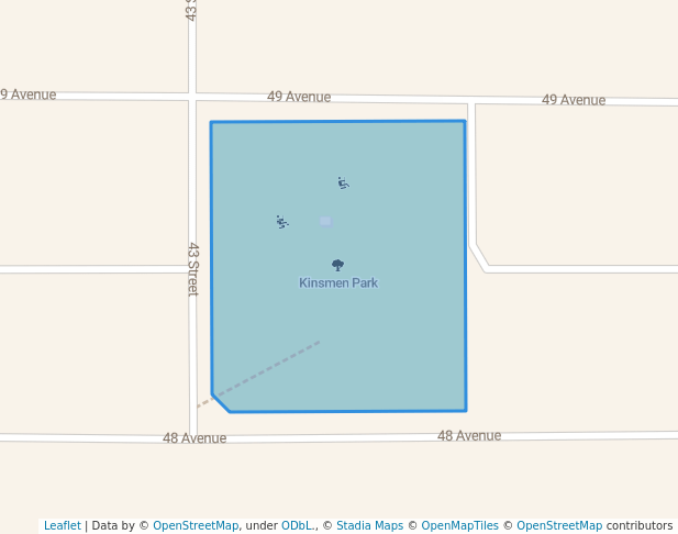 walking in Kinsmen Park map in Saint Paul