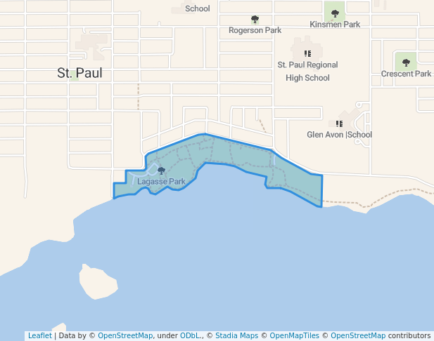 walking in Lagasse Park map in Saint Paul
