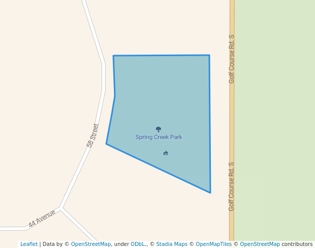 walking in Spring Creek Park map in Saint Paul