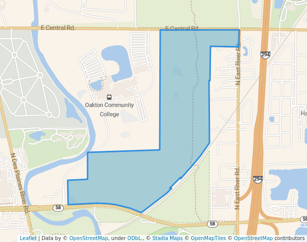 walking in Kloempken Prairie map in Des Plaines