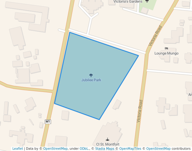 walking in Jubilee Park map in Blantyre