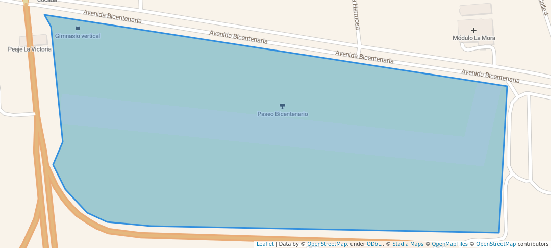 walking in Paseo Bicentenario map in La Victoria