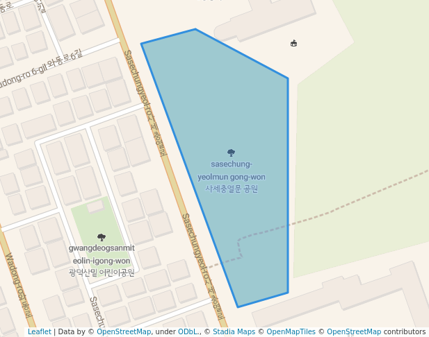 사세충열문 공원