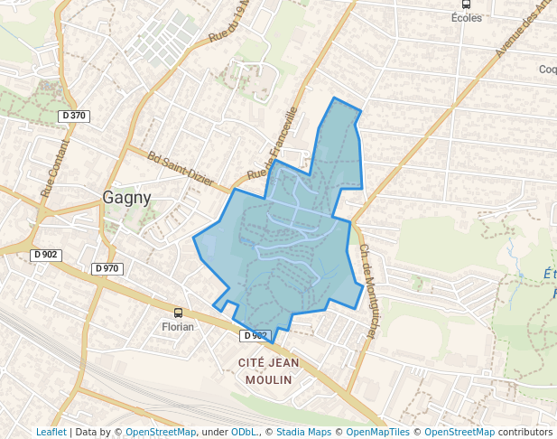 walking in Parc Forestier du Bois de l’Étoile map in Gagny