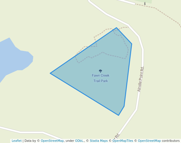 walking in Fawn Creek Trail Park map in Pender Island