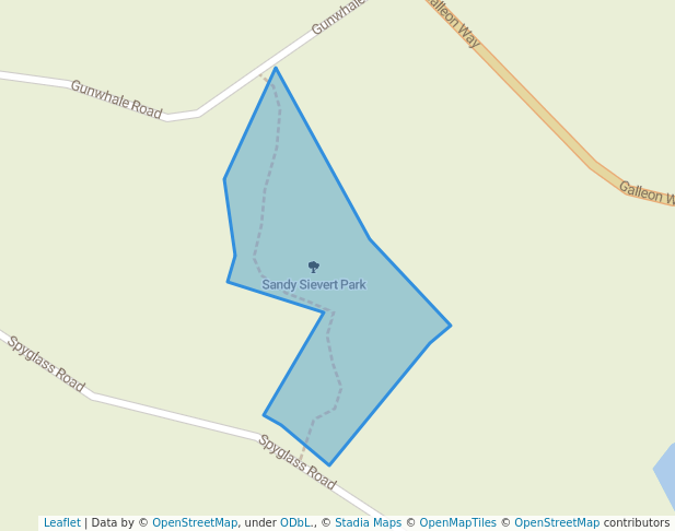 walking in Sandy Sievert Park map in Pender Island