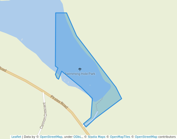 walking in Swimming Hole Park map in Pender Island