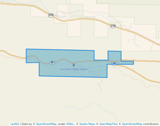 walking in Queen Wilhelmina State Park map in Mena