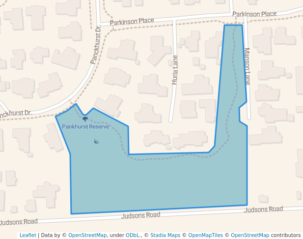 walking in Pankhurst Reserve map in Woodend