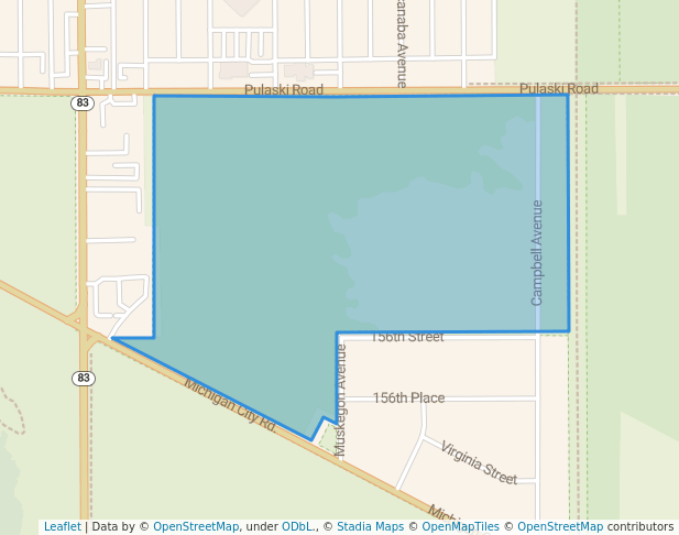 walking in Sand Ridge Nature Preserve map in Calumet City
