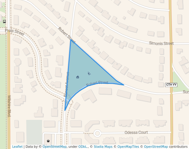 walking in Hein Park map in Stevens Point