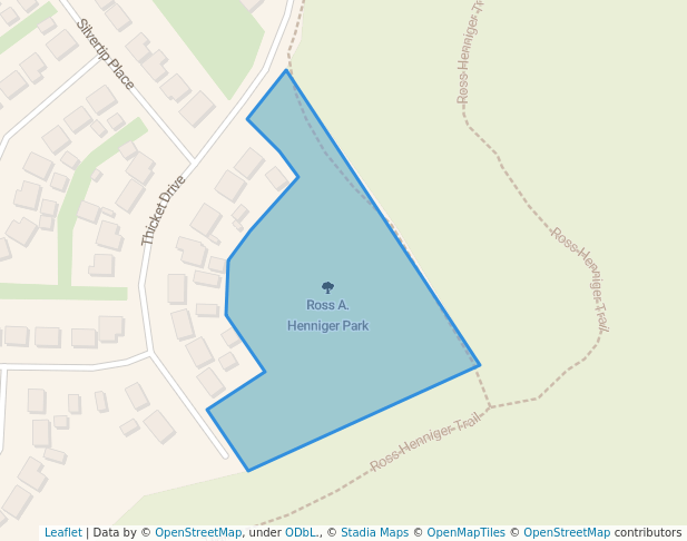 walking in Ross A. Henniger Park map in Fort McMurray