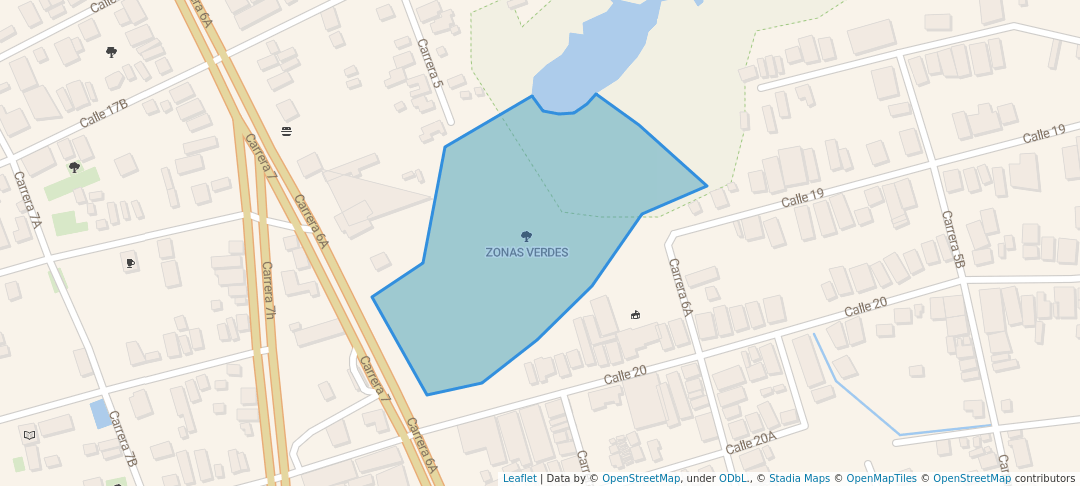 walking in ZONAS VERDES map in Riohacha