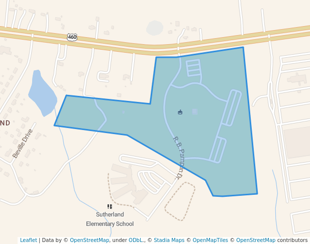 walking in Dinwiddie Sports Complex map in Sutherland