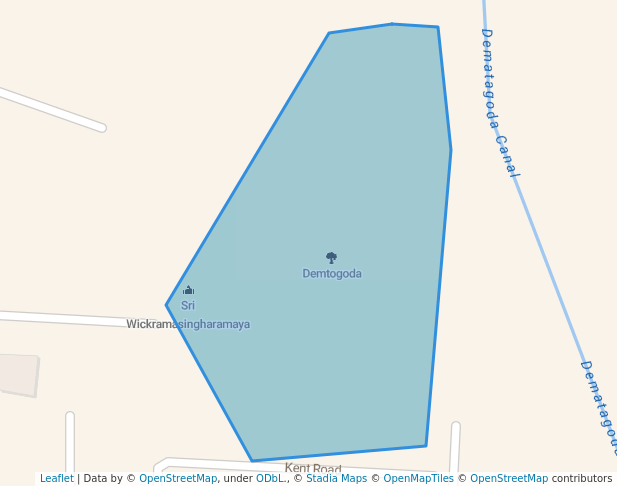 walking in Demtogoda map in Colombo