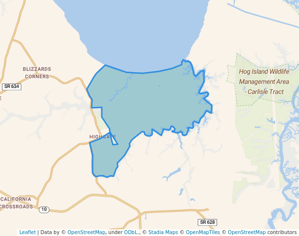 walking in Chippokes Plantation State Park map in Surry
