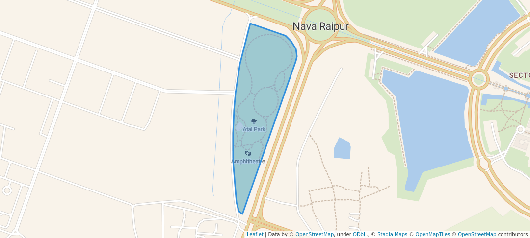 walking in Atal Park map in Atal Nagar-Nava Raipur