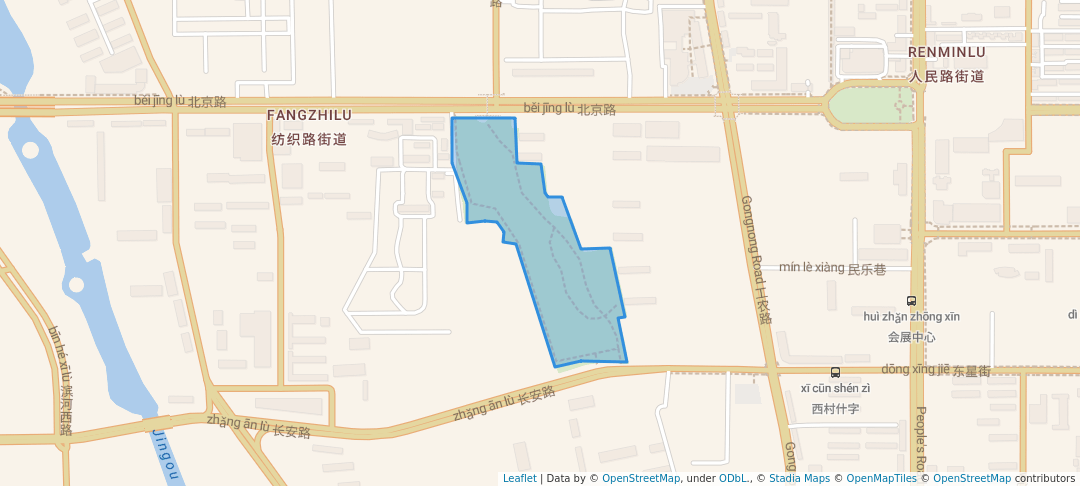 walking in 西山公园 map in Bai Yin Shi