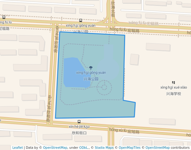 walking in 兴海公园 map in Beijing