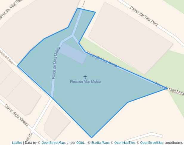 walking in Plaça de Mas Moixa map in Blanes