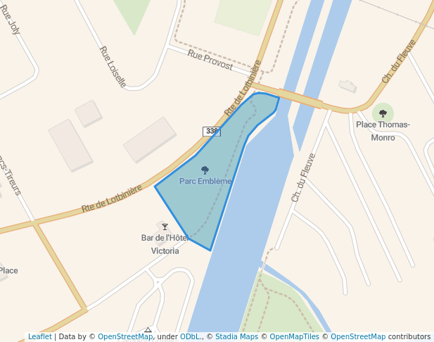 walking in Parc Emblème map in Coteau-du-Lac