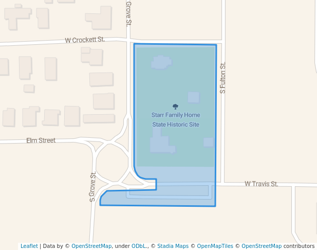 walking in Starr Family Home State Historic Site map in Marshall