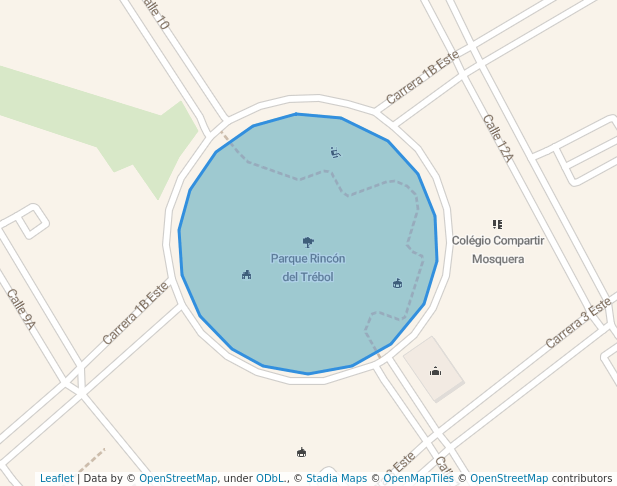 walking in Parque Rincón del Trébol map in Mosquera