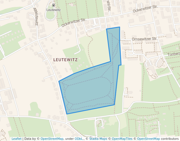walking in Leutewitzer Park map in Dresden