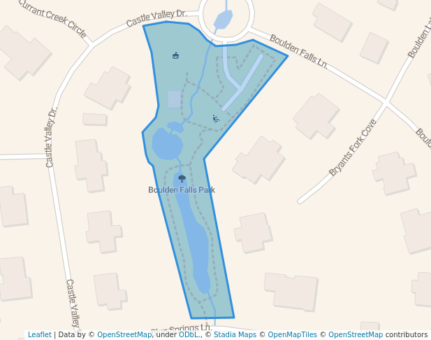 walking in Boulden Falls Park map in Bluffdale