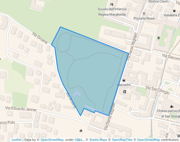 walking in Parco di Villa Mella map in Limbiate