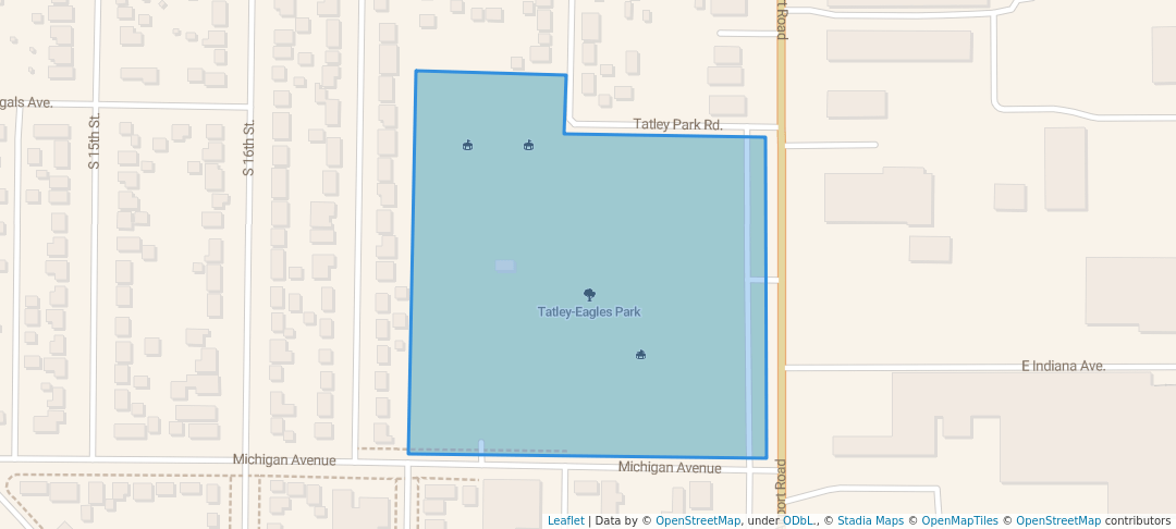 walking in Tatley-Eagles Park map in Bismarck