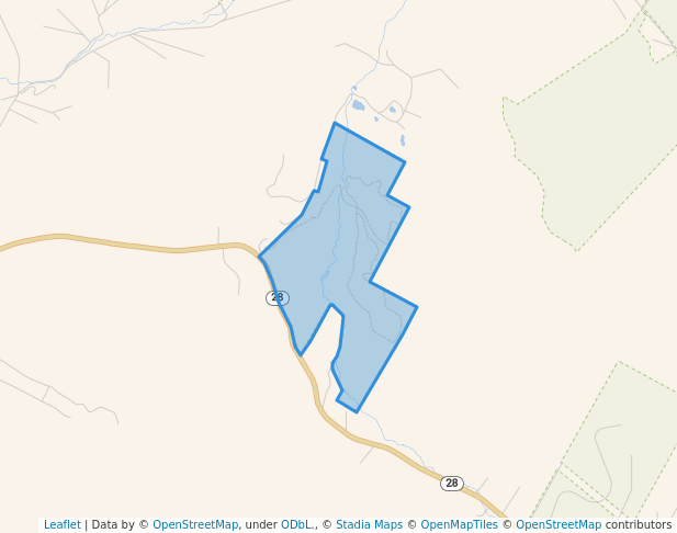 walking in Palmer Hill Unit map in Andes