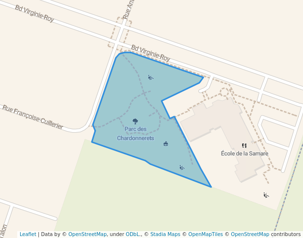 walking in Parc des Chardonnerets map in Notre-Dame-de-l'Île-Perrot