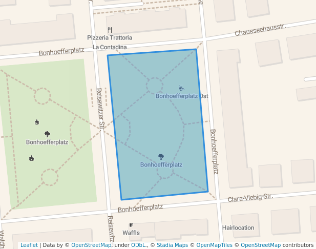 walking in Bonhoefferplatz map in Dresden