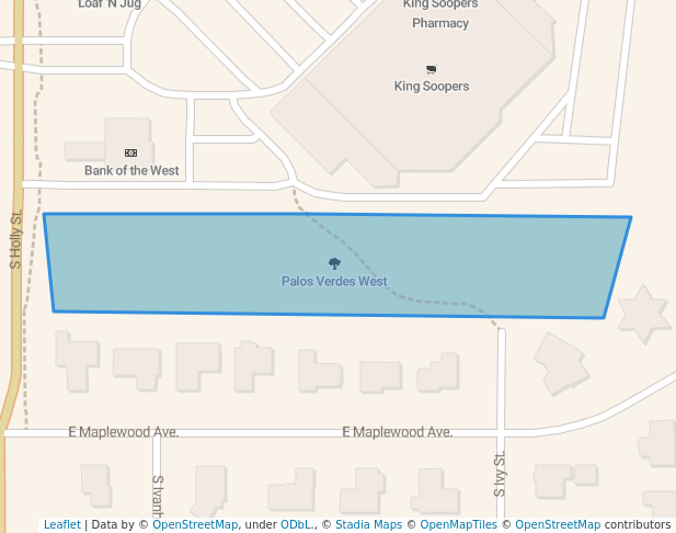 walking in Palos Verdes West map in Englewood