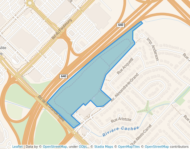 walking in Parc Régional map in Boisbriand