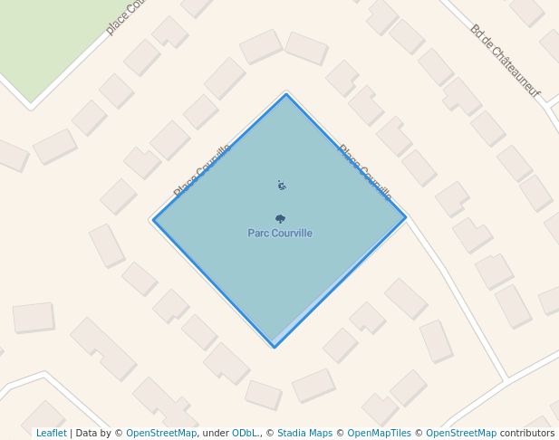 walking in Parc Courville map in Boisbriand