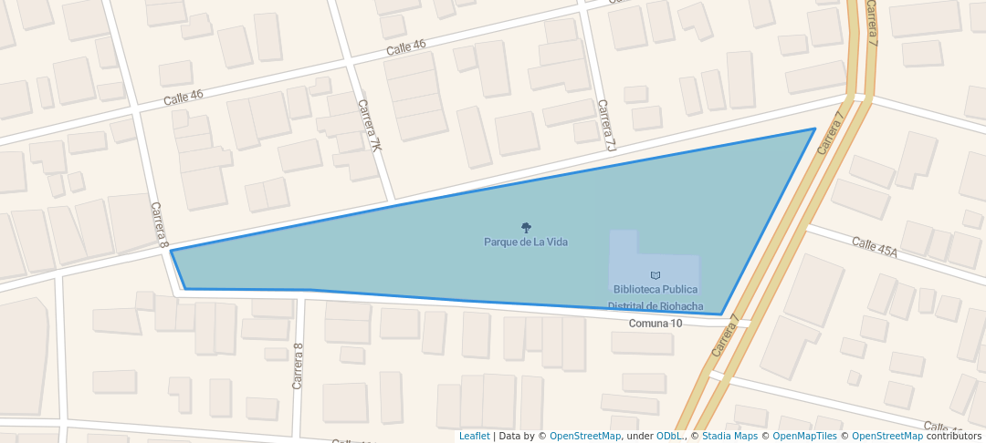 walking in Parque de La Vida map in Riohacha